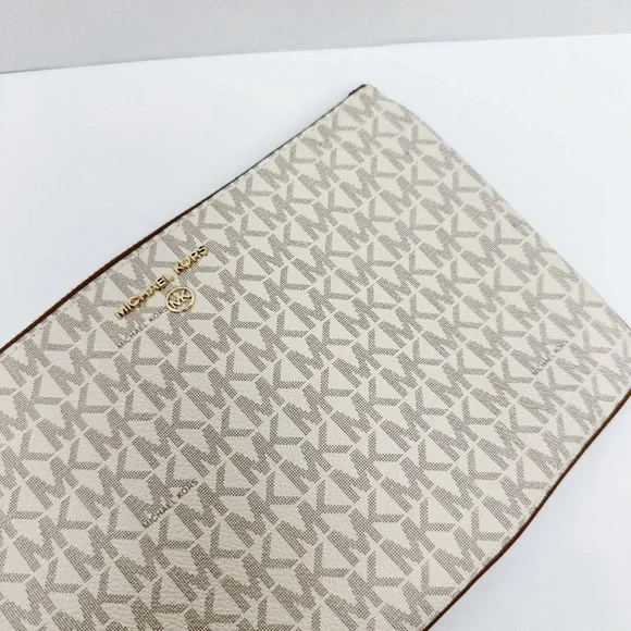 Michael Kors - Cream Monogram Clutch - Picture 2 of 5